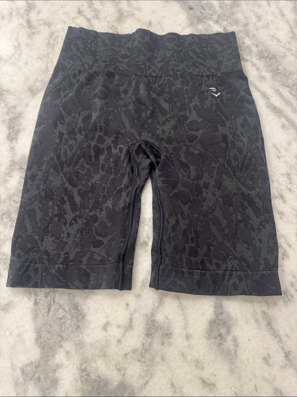 Gymshark Black Jacquard High-Waist Bike Shorts